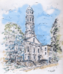 St V's Church Watercolor